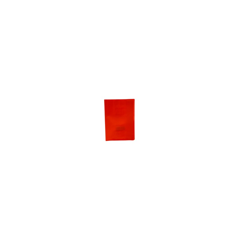 Couvre-Cahier avec Fenêtre et Etiquette A4 Rouge