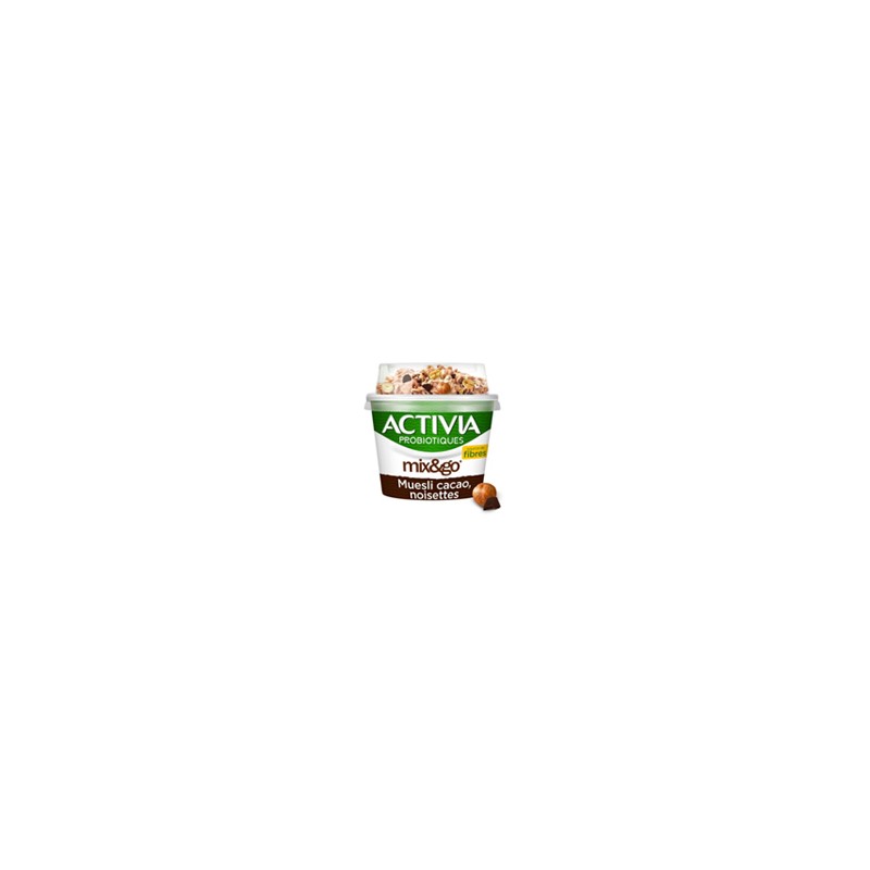 Yaourt bien être digestif fibres mix&go muesli cacao et noisettes 170g