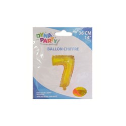 Ballon Couleur Or Chiffre 7 36cm