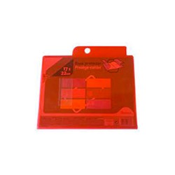 Protège Cahier A5 17x22cm Grands Rabats Rouge Transparent