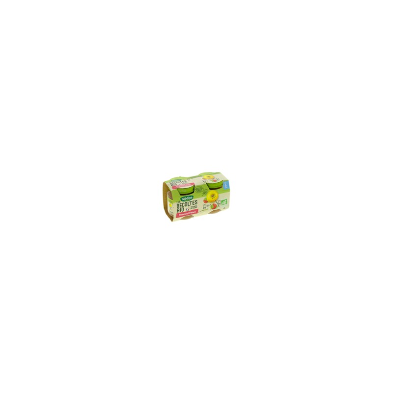 Bio Pommes Fraises dès 6 mois 2x130g