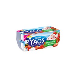Yaos yaourt à la grecque avec morceaux de fraises 4x125g