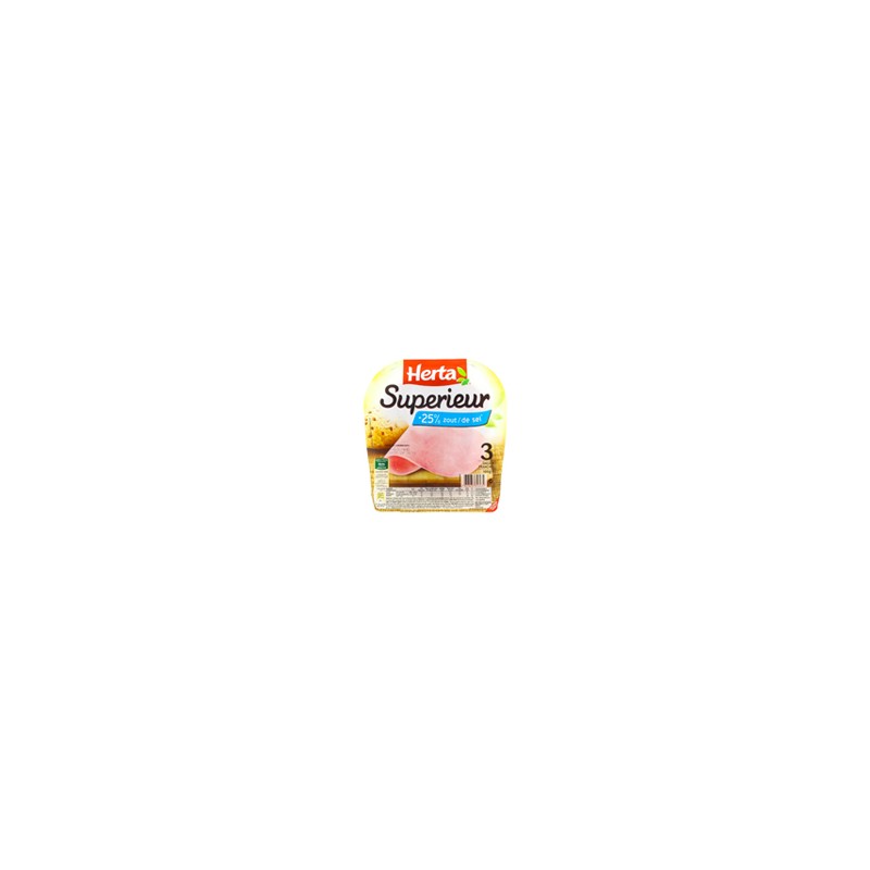 Jambon Supérieur -25% de Sel x3 100g