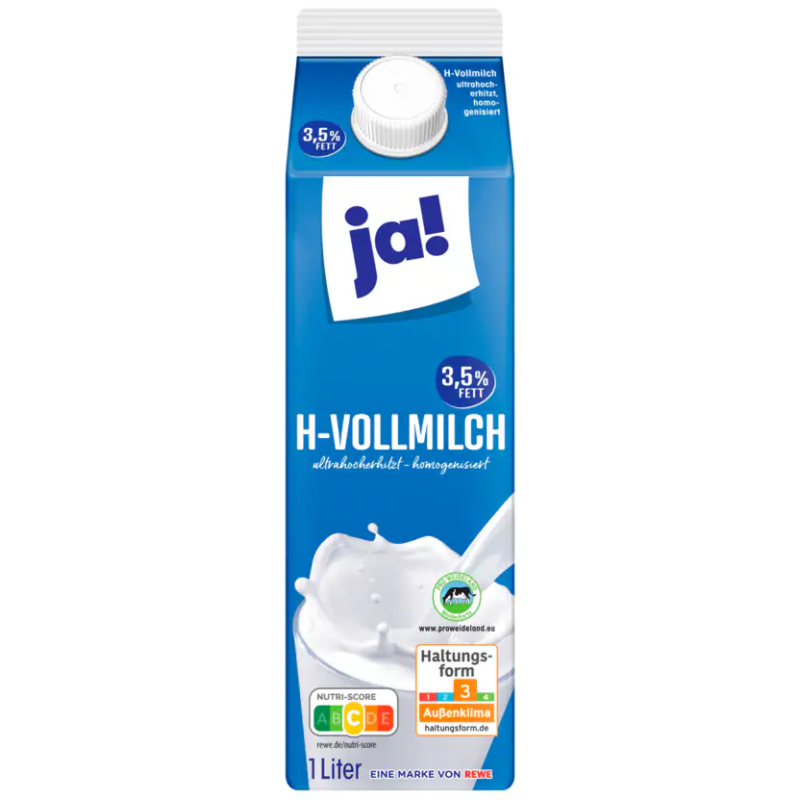 Lait entier 3.5%MG 1l