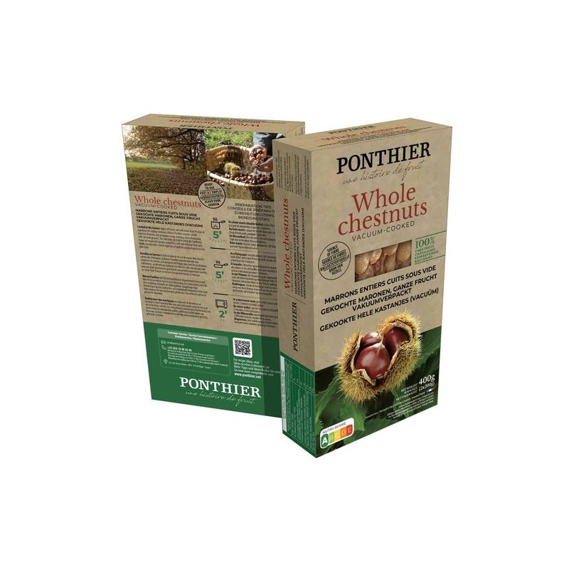 Marrons Entiers Cuits à la Vapeur 400g