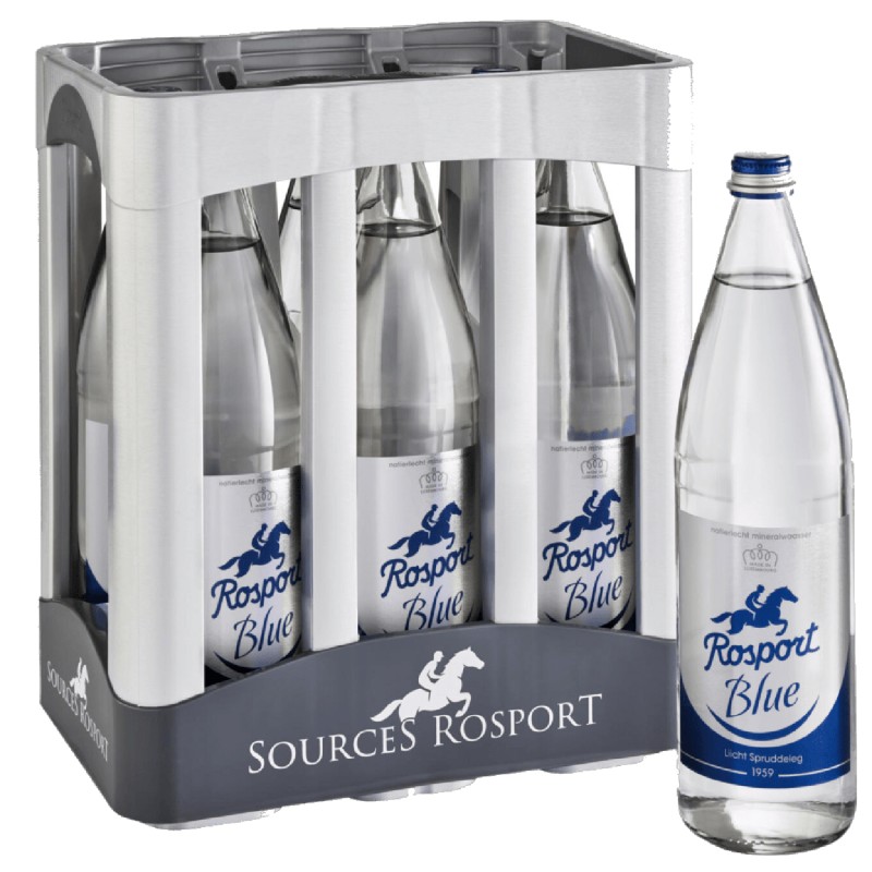 Eau pétillante bleu 6x1l