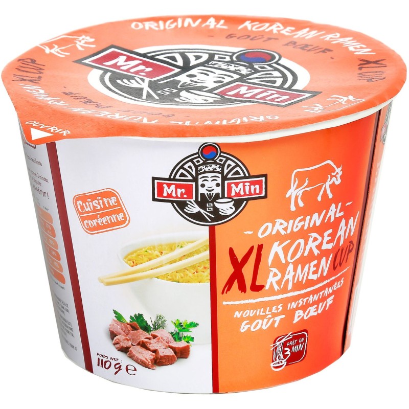 Nouilles Coréennes Instantanées Goût Boeuf 110g