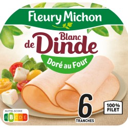 Blanc de Dinde Doré au Four 6 tranches 180g