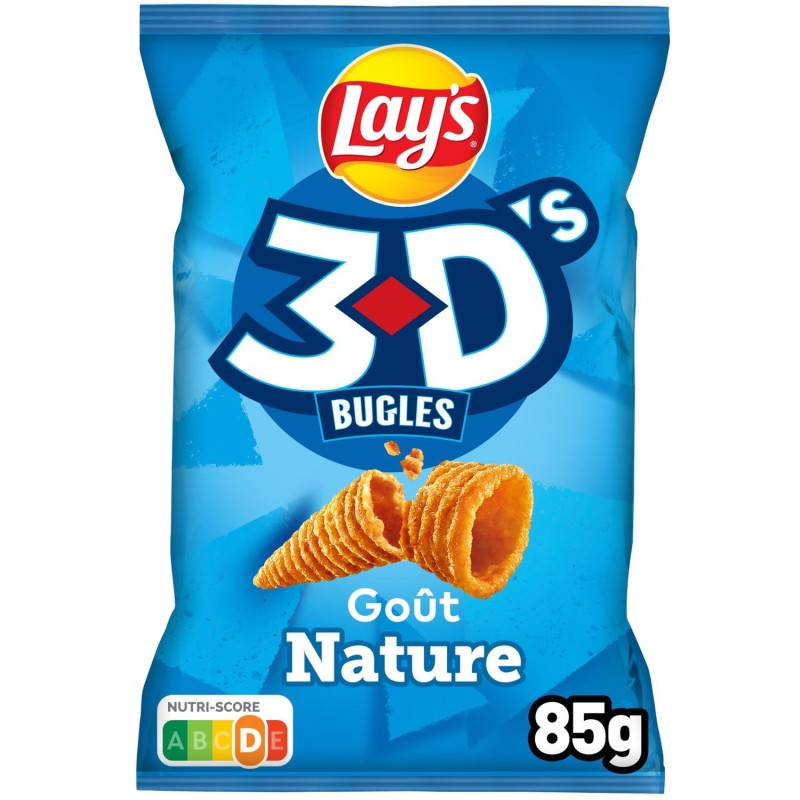 Biscuits soufflés 3'D bugles nature 85g