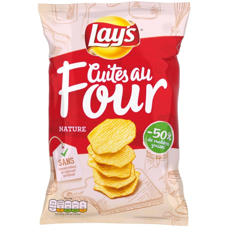 Chips nature cuites au four 130g