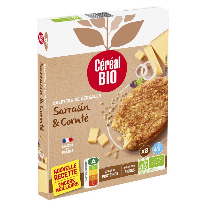 Galettes de céréales sarrasin et comté 2x100g