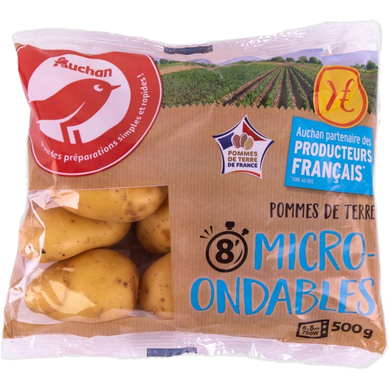Pommes de Terre de Consommation Blondes à Chair Ferme Micro-Ondable 500g