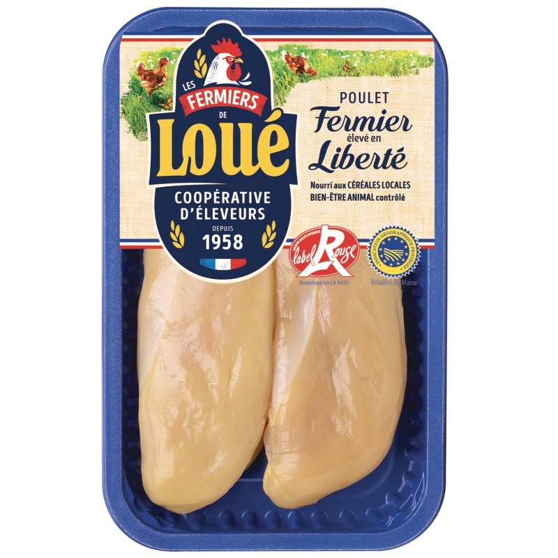 Filet de poulet jaune fermier label rouge x2 240g