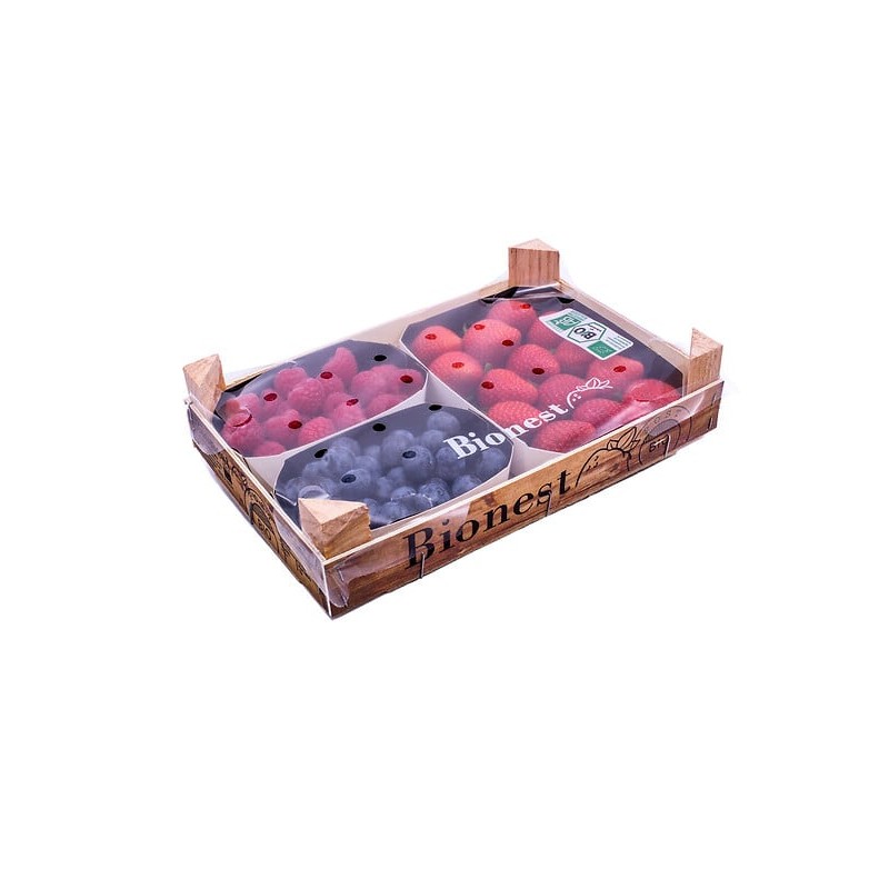 Bio Trio de Fraises Framboises Myrtille 720g