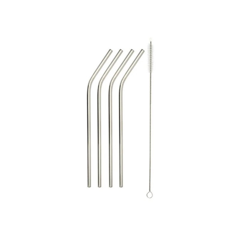 Paille Inox x4 + Goupillon