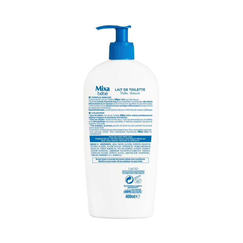 Bébé Lait de Toilette très Doux pompe 400ml