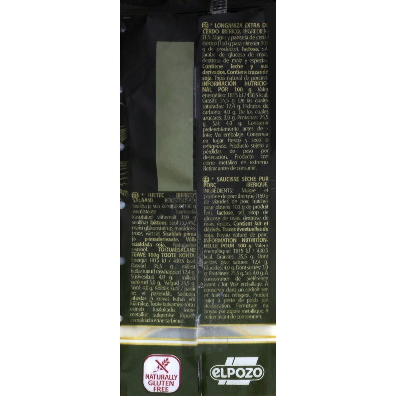 Saucisse Sèche Pur Porc Ibérique 150g