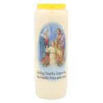 Bougie de Neuvaine Blanche Sainte Famille