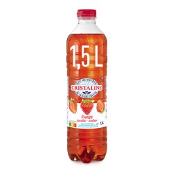 Eau de source aromatisée au jus de fraise 1.5l