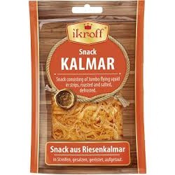Snack à Base de Calamars Géants en Lamelles, Salés, Rôtis, Décongelés 36g