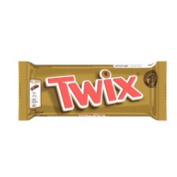 Barre chocolatée biscuits enrobées de chocolat et caramel 50g