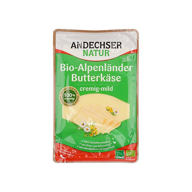 Bio Fromage des Alpes en tranches 150g