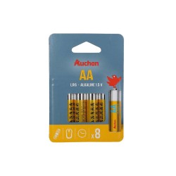 Piles alcaline AA LR6 1.5V x8