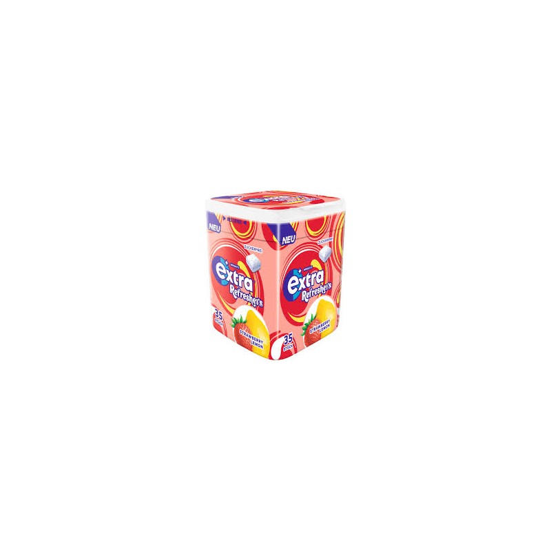 Chewing gum fraise citron sans sucre 35 dragées