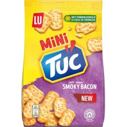 Biscuits mini crackers goût bacon fumé 100g