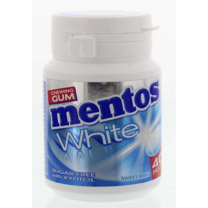 Chewing-gum white menthe douce sans sucre 40 dragées 60g