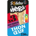 Sandwich méga club thon oeuf mayo 230g
