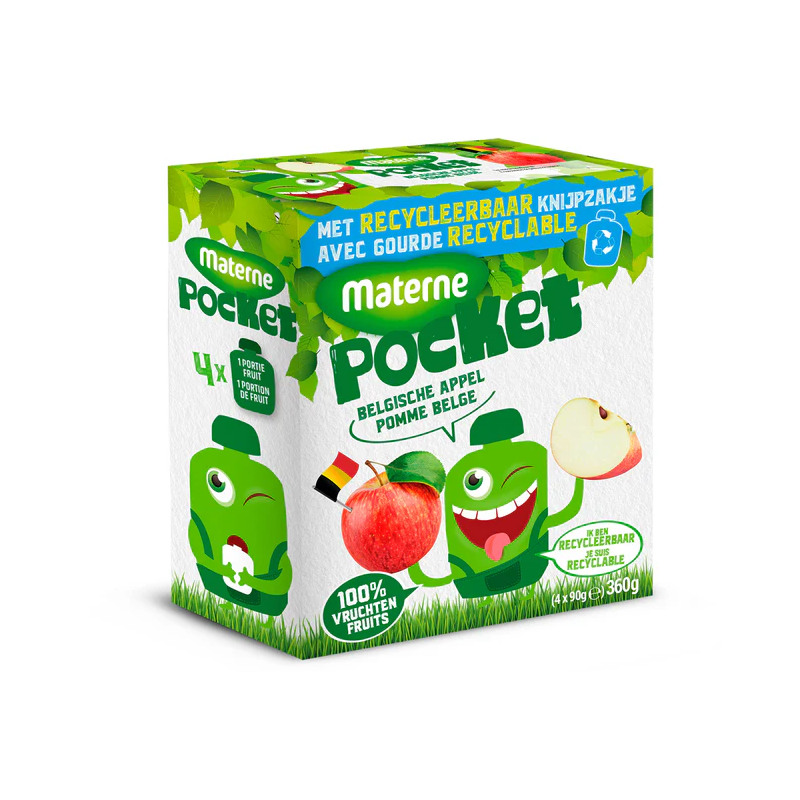 Compote pomme Belge 4x90g