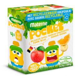 Compote pomme Belge banane orange 4x90g