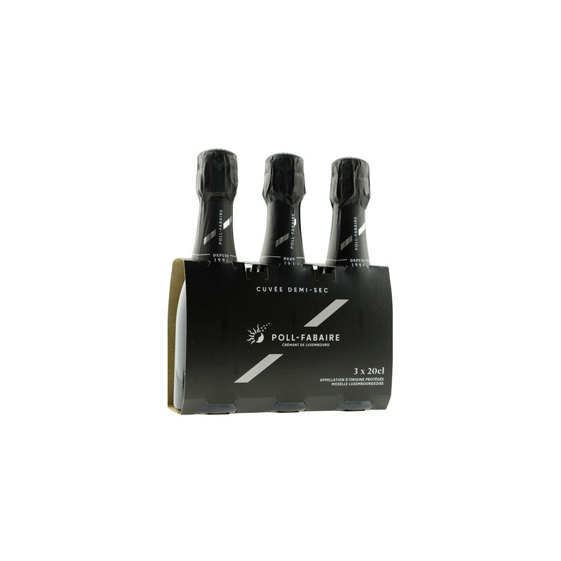 Crémant demi sec 12% 3x20cl