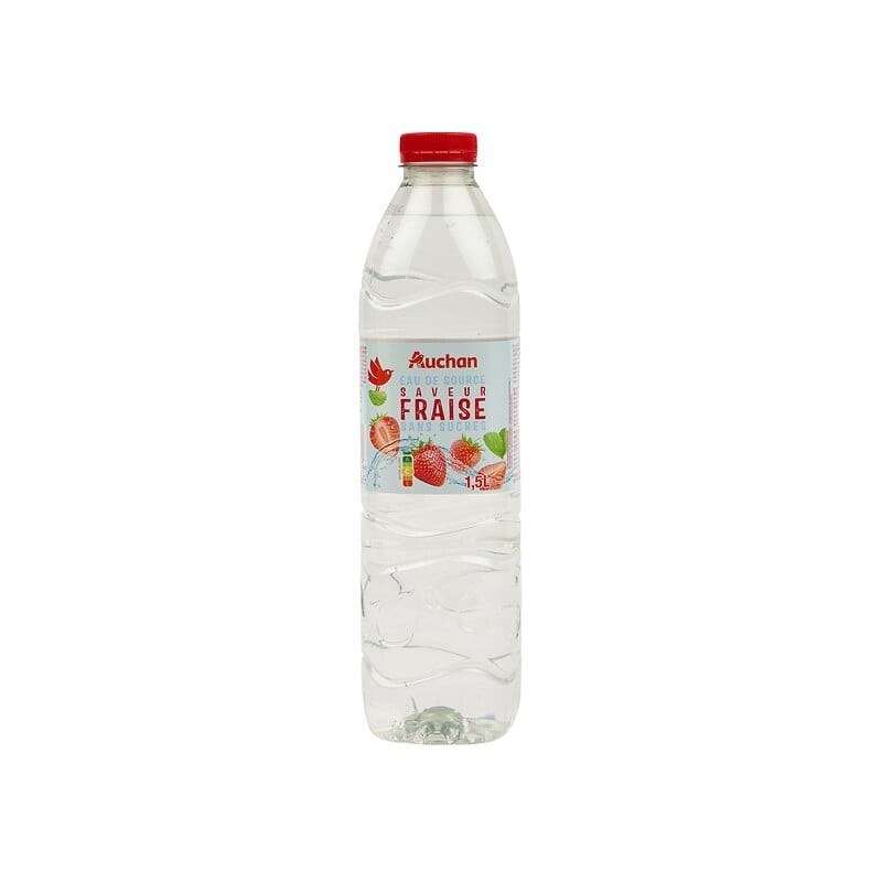 Eau de source aromatisée fraise sans sucres 1.5l