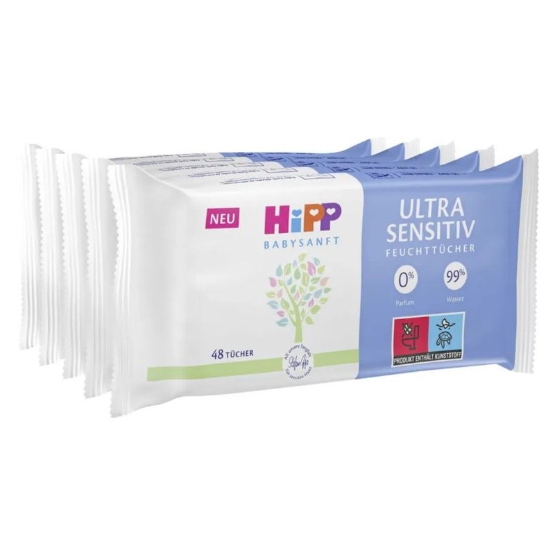 Lingettes humides ultra sensitive 5x48