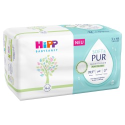 Lingettes humides soft et pur 3x48