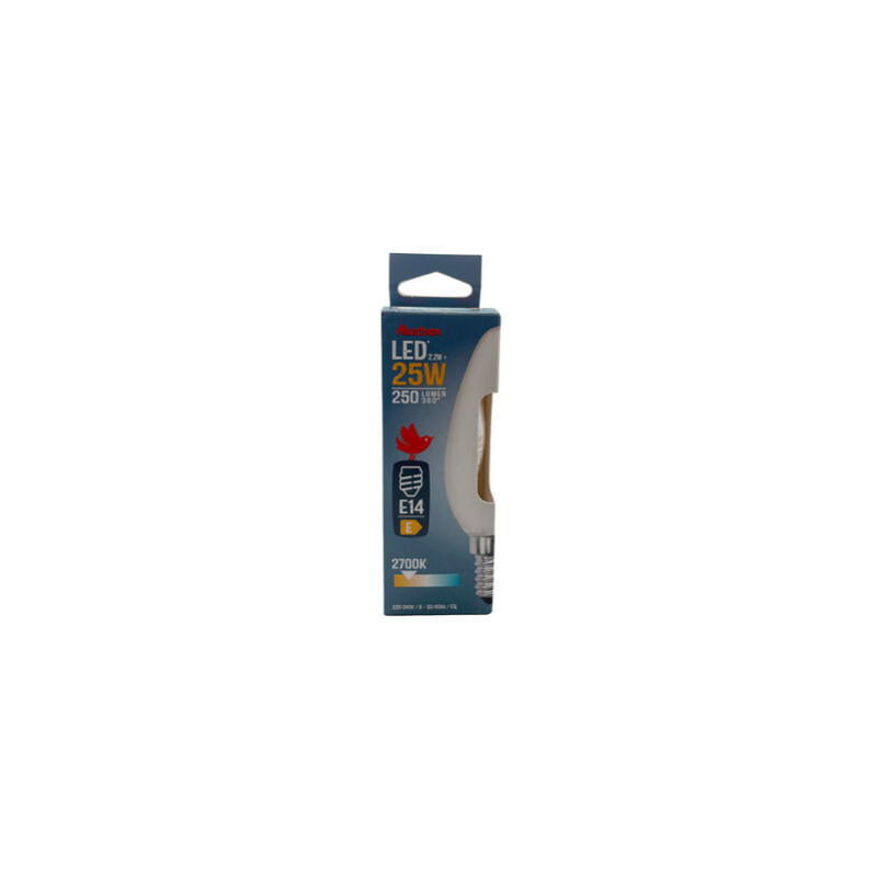 Ampoule Bougie LED E14 25w Lumière Jaune