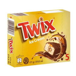 Barres glacées chocolat caramel x5 171g