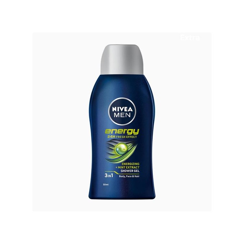 Gel douche energy 24h fresh effect 3 en1 format voyage 50ml