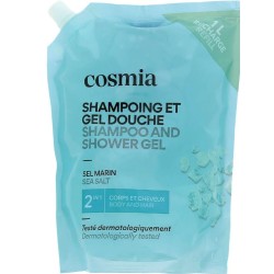 Gel douche 2en1 recharge sel marin 1l