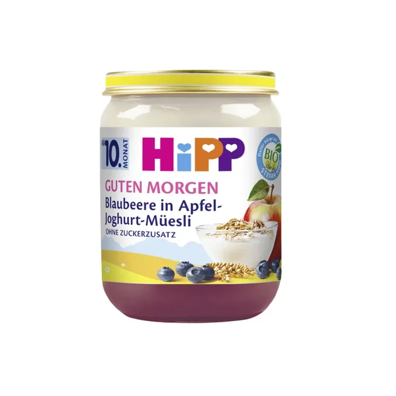 Pot petit-déjeuner myrtille pomme yaourt muesli bio dès 10 mois 160g