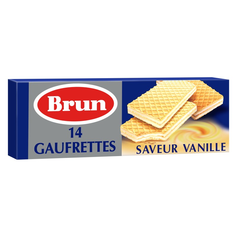 Brun Gaufrettes Saveur Vanille x14