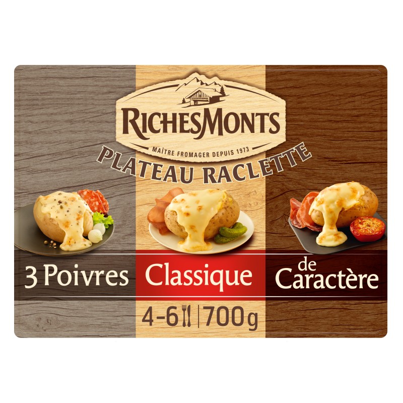 Assortiment raclette 27 tranches 700g