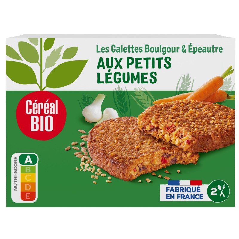Galettes épeautre boulghour petits légumes 2x100g