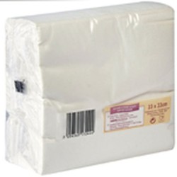 Serviettes en Papier Blanc 33x33cm 2 Plis x100