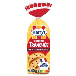 Brioche tranchée aux pépites de chocolat 485g