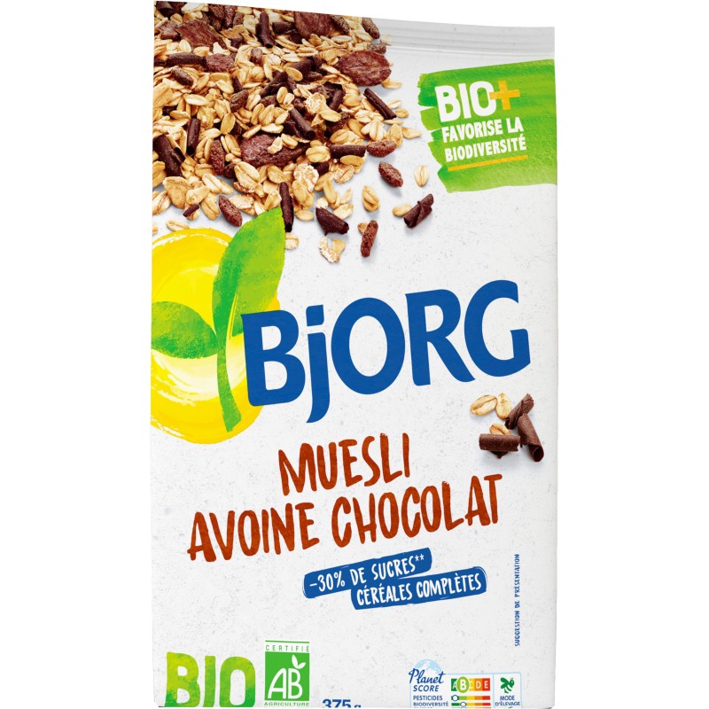 Bio Muesli Avoine et Chocolat 375g