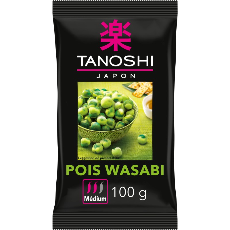 Biscuits apéritifs crackers pois wasabi 100g