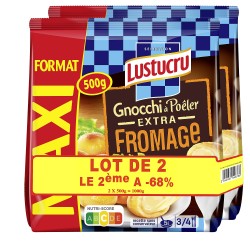 Gnocchi à Poêler Extra Fromage 2x500g